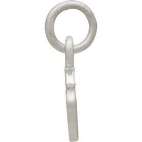 Sterling Silver Saturn Charm - Flat 14x13mm