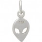 Sterling Silver Alien Charm - Flat 14x6mm