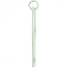 Sterling Silver Long Stamping Blank w Heart Cutout 32x5mm