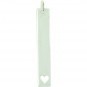 Sterling Silver Long Stamping Blank w Heart Cutout 32x5mm