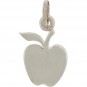 Sterling Silver Apple Charm - Flat 16x8mm
