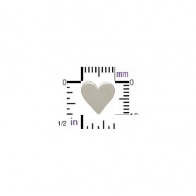 Sterling Silver Beads - Large Heart 10x10mm