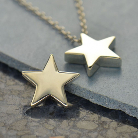 Sterling Silver Beads - Large Star 12x13mm