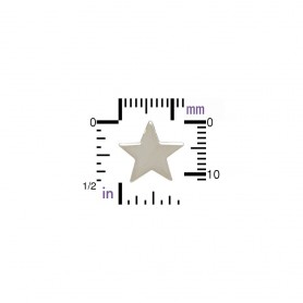Sterling Silver Beads - Large Star 12x13mm