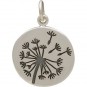 Sterling Silver Large Dandelion Charm 20x15mm