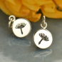 Sterling Silver Small Dandelion Charm 14x8mm