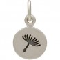 Sterling Silver Small Dandelion Charm 14x8mm