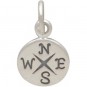  Sterling Silver Compass Charm 14x8mm