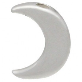 Sterling Silver Beads - Large Moon 12x9mm