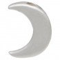 Sterling Silver Beads - Large Moon 12x9mm