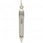Sterling Silver No 2 Pencil Charm - Hobby Charms 30x3mm