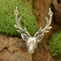 Jewelry Supplies - Stag Head Pendant Silver Links 33x24mm