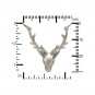 Jewelry Supplies - Stag Head Pendant Silver Links 33x24mm