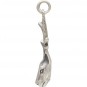 Jewelry Supplies - Stag Head Pendant Silver Links 33x24mm