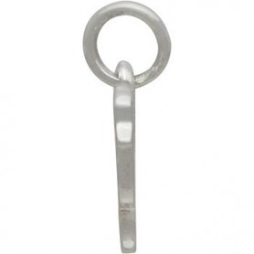 Sterling Silver Dog Charm - Dachshund with Heart 13x13mm