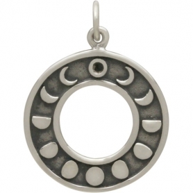 Sterling Silver Moon Phases Pendant