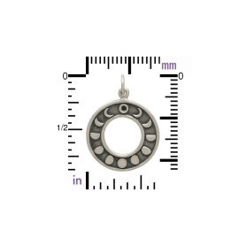 Sterling Silver Moon Phases Pendant