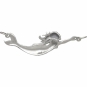 Sterling Silver Mermaid Pendant Festoon 16x42mm