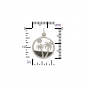 Sterling Silver Palm Tree on Island Beach Charm 21x15mm