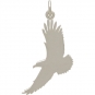 Sterling Silver Flying Eagle Charm 30x24mm