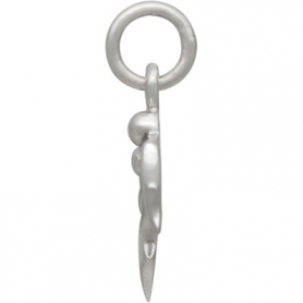 Sterling Silver Holly Berry Charm - Mistletoe Charm