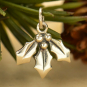 Sterling Silver Holly Berry Charm - Mistletoe Charm