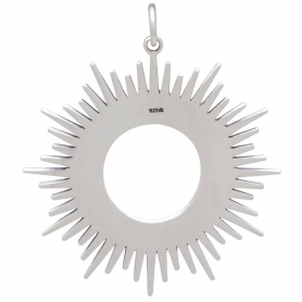 Sterling Silver Spikey Sun Pendant