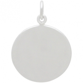 Sterling Silver Killer Whale Charm on a Disk