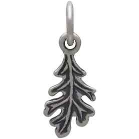 Sterling Silver Tiny Oak Leaf Charm