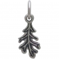 Sterling Silver Tiny Oak Leaf Charm