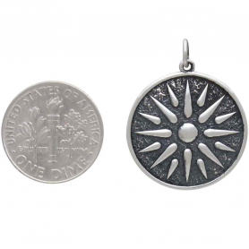Sterling Silver Ancient Sun Pendant
