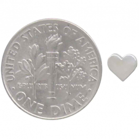 Sterling Silver Mini Heart Bead with Horizontal Hole