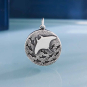 Sterlig Silver Manta Ray and Fish Charm 24x18mm