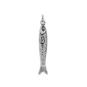 Sterling Silver Large Sardine Charm 38x6mm