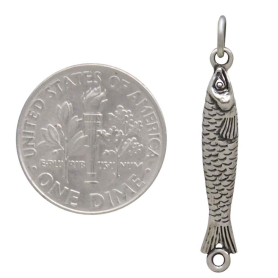 Sterling Silver Sardine Link with Dime