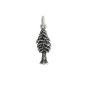 Sterling Silver Small Dimensional Pine Tree Charm 22x7mm