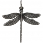 Sterling Silver Large Detailed Dragonfly Charm