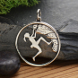 Sterling Silver Rock Climbing Girl Pendant