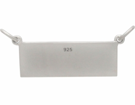 Sterling Silver Rectangle Dandelion Pendant Festoon