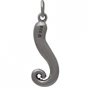 Sterling Silver Octopus Tentacle Charm