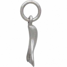 Sterling Silver Small Whale Tail Charm - Ocean Charm