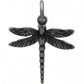 Sterling Silver Small Detailed Dragonfly Charm