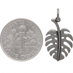 Sterling Silver Monstera Leaf Charm