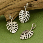 Sterling Silver Monstera Leaf Charm