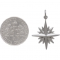 Sterling Silver North Star Charm with 16 Points