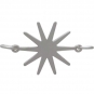 Sterling Silver Sun Link 28x16mm