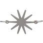 Sterling Silver Sun Link 28x16mm