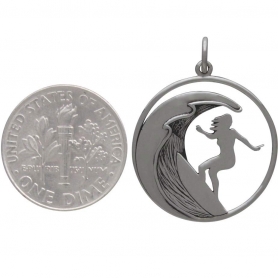 Sterling Silver Surfer Girl Charm 
