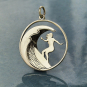 Sterling Silver Surfer Girl Charm 