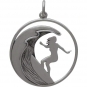 Sterling Silver Surfer Girl Charm 